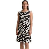 TOM TAILOR - 38070 - Jersey Jurk - Abstract Beige Zebra - Mouwloos met Rugdetail