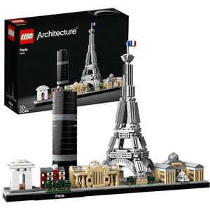 LEGO Architecture Parijs, Deocratie Bouwpakket voor Volwassenen met Modellen van de Eiffeltoren en het Louvre, Skyline Collectie, Cadeau voor Hem of Haar, Mannen en Vrouwen 21044