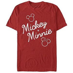 Disney Classic Mickey - Signed Together Unisex Crew neck T-Shirt Red XL