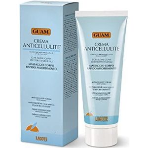 Guam, Anti-cellulitis-massagecrème tegen cellulitis, snel intrekkende lichaamsmassage met Guam zeewier en plantenextracten, Made in Italy, verpakking van 250 ml