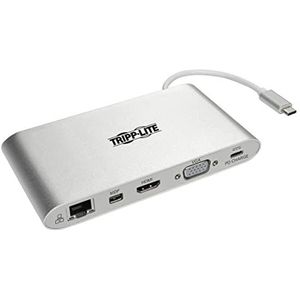 Tripp Lite U442-DOCK1 laptop dock & poortreplicator Bedraad USB 3.2 Gen 1 (3.1 Gen 1) Type-C Zilver