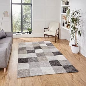 Think Rugs Milano 20623 Distressed Look hoogpolig tapijt, beige, 120 x 170 cm