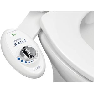 Luxe Bidet Neo 110 - niet-elektrische bidet-toiletbevestiging met enkele sproeier en verstelbare waterdruk (wit en wit)