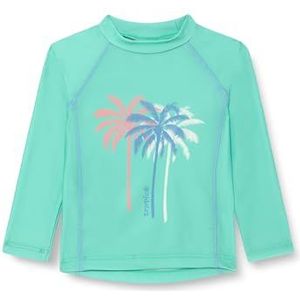 Playshoes Unisex kinderen UV-bescherming zwemshirt zwemshirt badkleding, Palmen Mint lange mouwen, 122-128