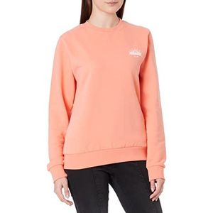 HIKARO Sweatshirt met ronde hals voor dames met logo, koraal/roze, M