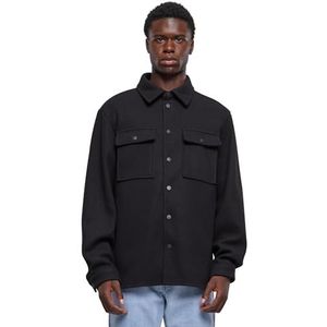 Urban Classics Heren jas effen overshirt zwart M, zwart, M