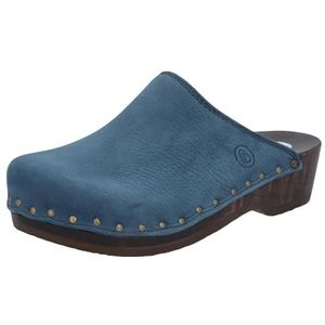 Berkemann Uniseks natuur-Toeffler houten schoen, diepblauw, 37 EU