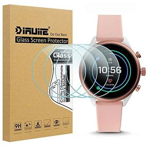Diruite 4 Stuks Gehard Glas Compatibel met Fossil Sport 41mm 2018 Gen 4 Beschermfolie,HD Glas Displaybeschermfolie voor Fossil Sport 41mm Gen 4 Smartwatch
