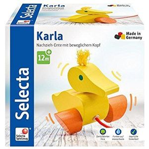 Selecta 62001 Karla, trekeend, duw- en aantrekspeelgoed van hout, 10 cm