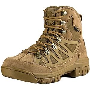 FREE SOLDIER Heren Wandellaarzen Tactische Combat Boots Outdoor Mid High Rise Laarzen Ademend en Duurzaam Trekking Laarzen (10, Wolf Bruin)