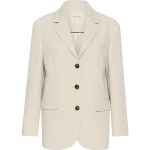 Oversize Jas - Beige - Polyester Viscose Elastane - Losse Pasvorm