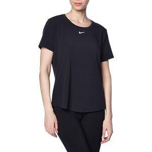 Nike Dames W Nk One Luxe Df Ss Std Top T-shirt, zwart/Reflective silver, XXL