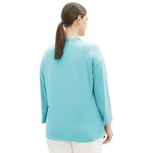 TOM TAILOR T-shirt voor dames met trekkoord, 10426-zomer Teal, 50 NL