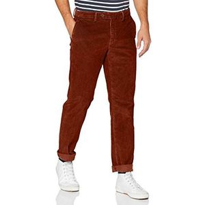 Hackett London Cord Chino broek voor heren, oranje (197 oxid), 37W x 32L