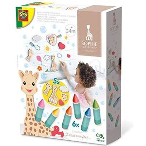 SES - Sophie la girafe - Badkrijt met vormen - eindeloos speelplezier in bad - kleurrijke krijtjes - badspeelgoed