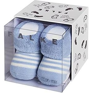 FALKE Uniseks-baby Sokken Erstlingsringel B So katoen eenkleurig 1 paar, Blauw Crystal Blue 6290, 50-56