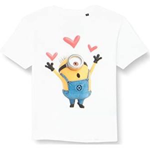 Minion Monsters GIUTMINTS016 T-shirt voor kinderen, wit, maat 06 jaar, Wit, 6 Jaren