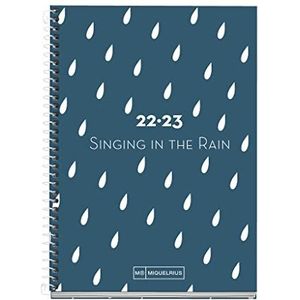 MIQUELRIUS - Kalender september 2022 juni 2023 - dag pagina - actieve grootte 11,7 x 17,4 cm - Beitalig: Spaans, Engels, School - Blauwe regen