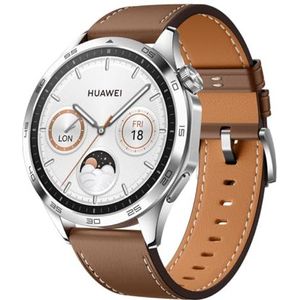 HUAWEI Watch GT 4 46mm Smartwatch, 14 dagen maximale gebruiksduur batterij, Compatibel met Android- en iOS-apparaten, Gezondheidsmanagement, SPo2, Mode Smartwatch, Nederlandse versie, Brown