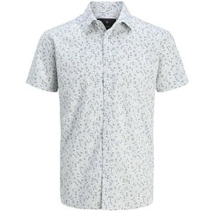 Jprblasummer Print S/S Shirt, wit, XS