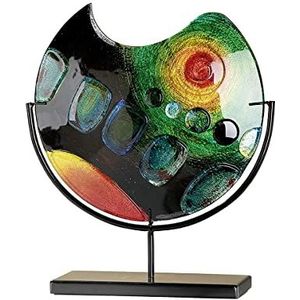 GILDE GLAS art Design vaas - decoratief object handgemaakt van glas H 37 cm