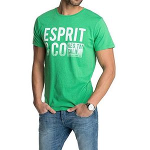 ESPRIT heren T-shirt met logo print - slim fit