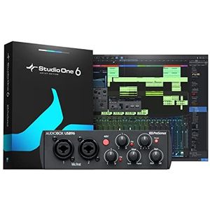 PreSonus AudioBox USB 96-25-jarige jubileumuitgave, audio-interface met softwarepakket inclusief Studio One Artist, Ableton Live Lite DAW en meer voor opname, streaming en podcasting