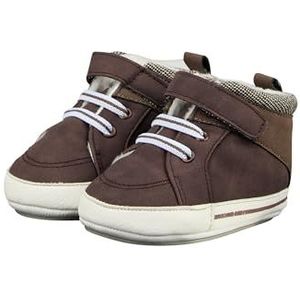 Babyschoen materiaalmix, donkerbruin, 15/16 EU