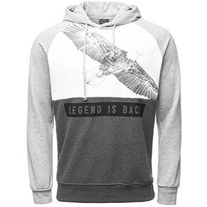 JACK & JONES Heren Jorbernard Sweat Hood Ger Hoodie, grijs (light grey melange), pasvorm: regular fit, XL