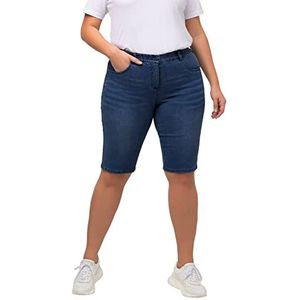 Ulla Popken Basic Bermuda Aus Denim Dames, Lichtblauw, 62