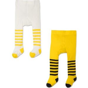 Borussia Dortmund BVB Baby Panty (2 stuks) - Aangenaam warm en zwart-geel gestreept Gr. 62/68, Meerkleurig, 62/68 cm
