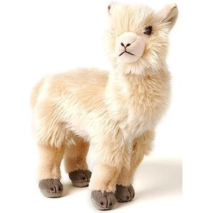 Uni-Toys - Alpaca beige, staand - 23 cm (hoogte) - pluche lama - pluche dier, knuffel