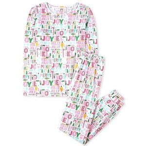 The Children's Place Baby Family Matching, Christmas and Holiday Pajama Sets, Cotton, Merry Joy Pink, XLarge (Adult)
