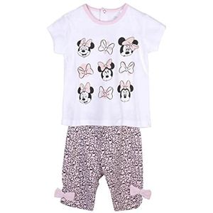 CERDÁ LIFE'S LITTLE MOMENTS - Kinderpak set voor meisjes uit 2 delen samengesteld (T-shirt + short) | Gemaakt van 95% katoen en 5% elastaan van Minnie Mouse bedrukt - officiële licentie Disney