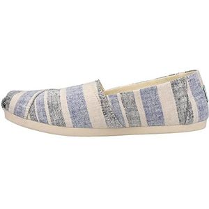 TOMS Dames Alpargata Print platte slippers, Brede strepen, blauw, 35.5 EU