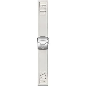 Luminox Witte rubberen gesneden horlogeband voor heren - FPX.2406.10Q.K, rubber, Kristal