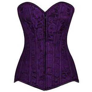 Daisy korsetten vrouwen Lavish kant overbuste korset W/rits korset