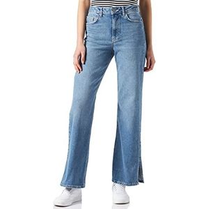 PIECES Dames PCLEAH HW Wide Pant MB213-BA D2D Jeans, Medium Blue Denim, L