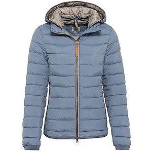 camel active Lichte gewatteerde damesjas met afneembare capuchon, blauw, 46