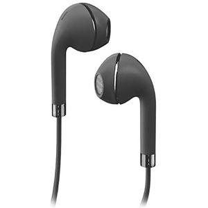 SBS JAZ SOUL semi-ear hoofdtelefoon, bedraad, metalen oppervlak, USB-C-aansluiting voor smartphone, tablet, laptop, pc, inclusief sportbeugel, zwart, uniek