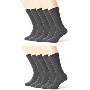 Dim Sokken EcoDIM versterkte hiel en teen multipack heren x10, grijs, 43-46 EU