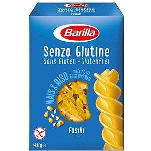 Barilla Pasta Noedels glutenvrije fusilli van heerlijke maïs en rijst, perfect voor mensen met coeliakie of glutenonverdraagzaamheid, 400 g