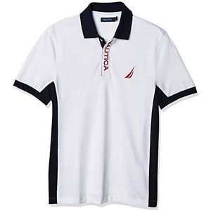 Nautica Poloshirt poloshirt met korte mouwen voor mannen met korte mouwen, Lichtwit, L