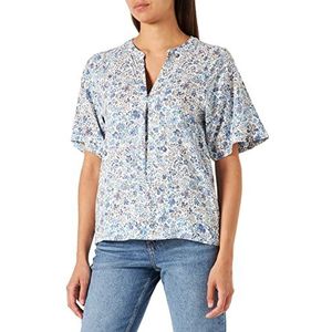 Part Two Petinapw Bl-blouse voor dames, relaxte pasvorm, Blauw Geschilderde Bloem, 46
