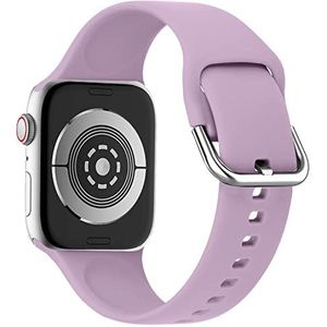 HiClothbo Compatibel met Apple Watch Band 38/40/41 mm voor dames en heren, zachte siliconen sportarmband voor iWatch Ultra Series 8, 7, 6, 5, 4, 3, 2, 1, SE, paars, paars, 38/40/41mm