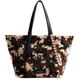 Desigual BOLS_CAMOFUN BOM Shopping Bag voor dames, groen, één maat