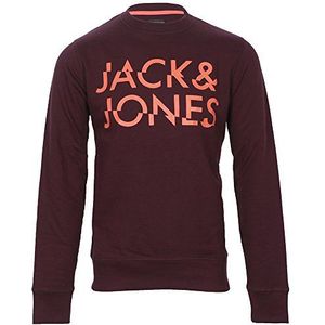 Jack and Jones Sweatshirt met ronde hals voor heren, Rood (Port Royale), XL