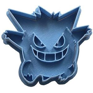 Cuticuter Gengar Pokémon koekjesuitsteker, blauw, 8 x 7 x 1,5 cm