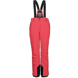 Killtec KSW 249 WMN SKI PNTS, 37559-000, functionele broek voor dames, met afneembare bandjes, randbescherming en sneeuwvanger, neon-koraal, maat 38