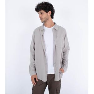 Portland Organic flanellen overhemd met lange mouwen voor heren, sandstorm, M